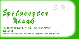 szilveszter misak business card